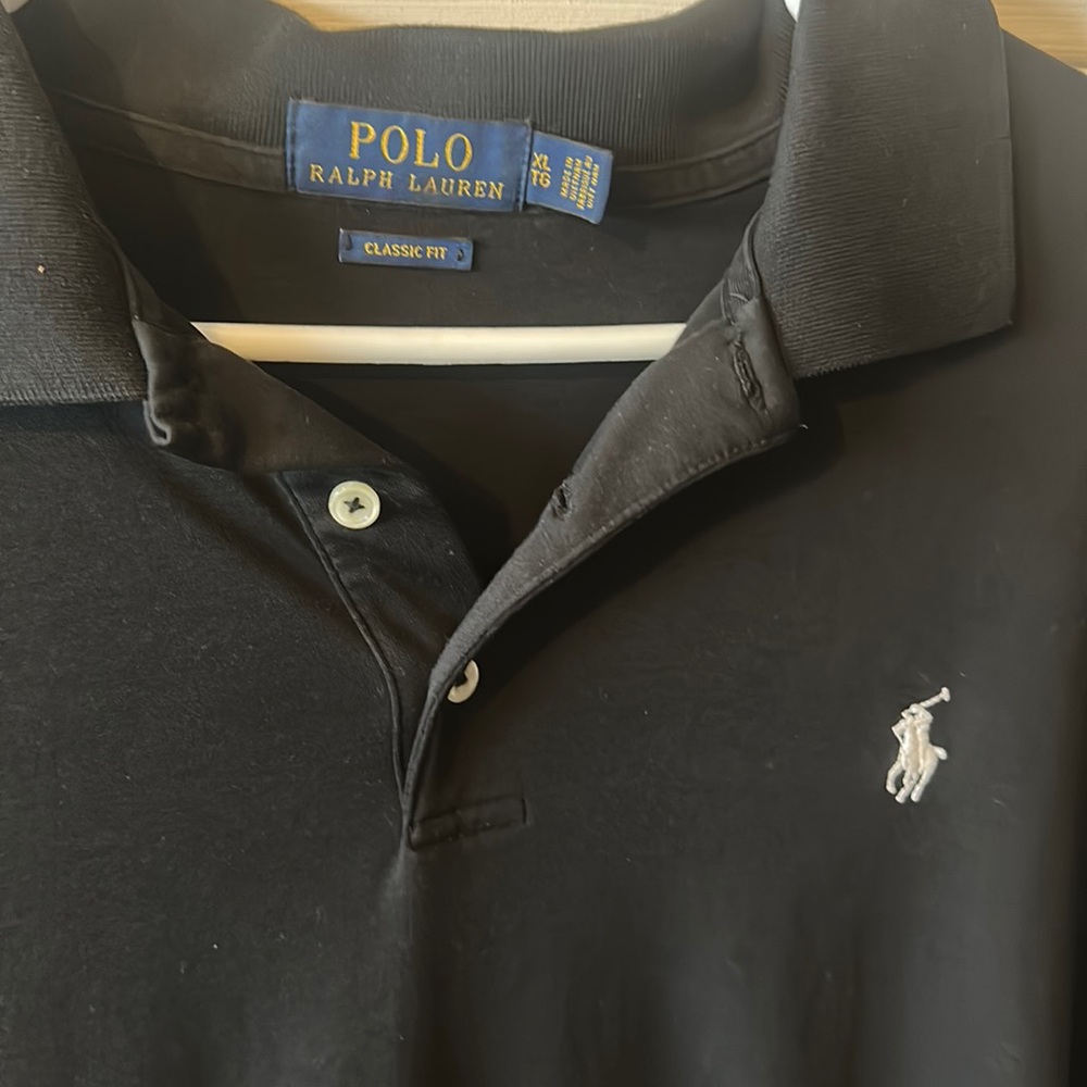 Black polo tee nice xl